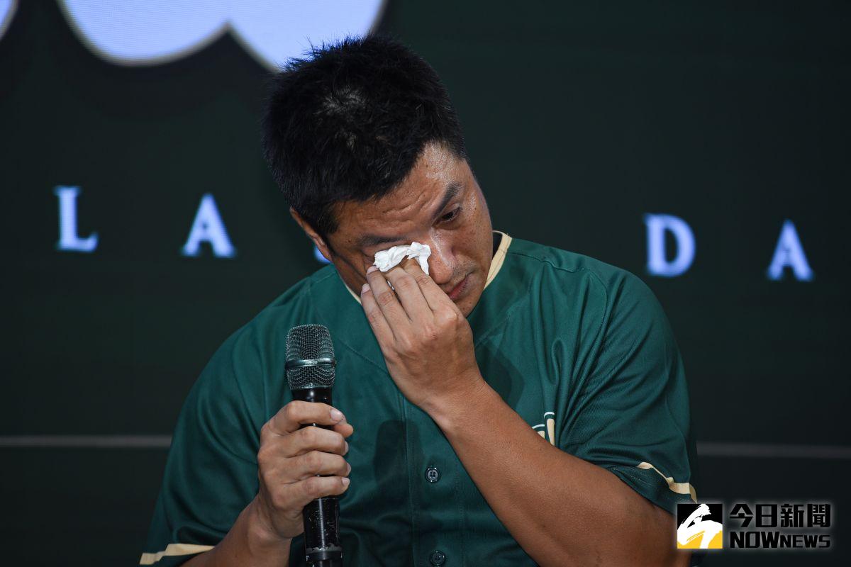 ▲統一獅潘武雄引退記者會。（圖／記者陳明安攝，2022.08.22）