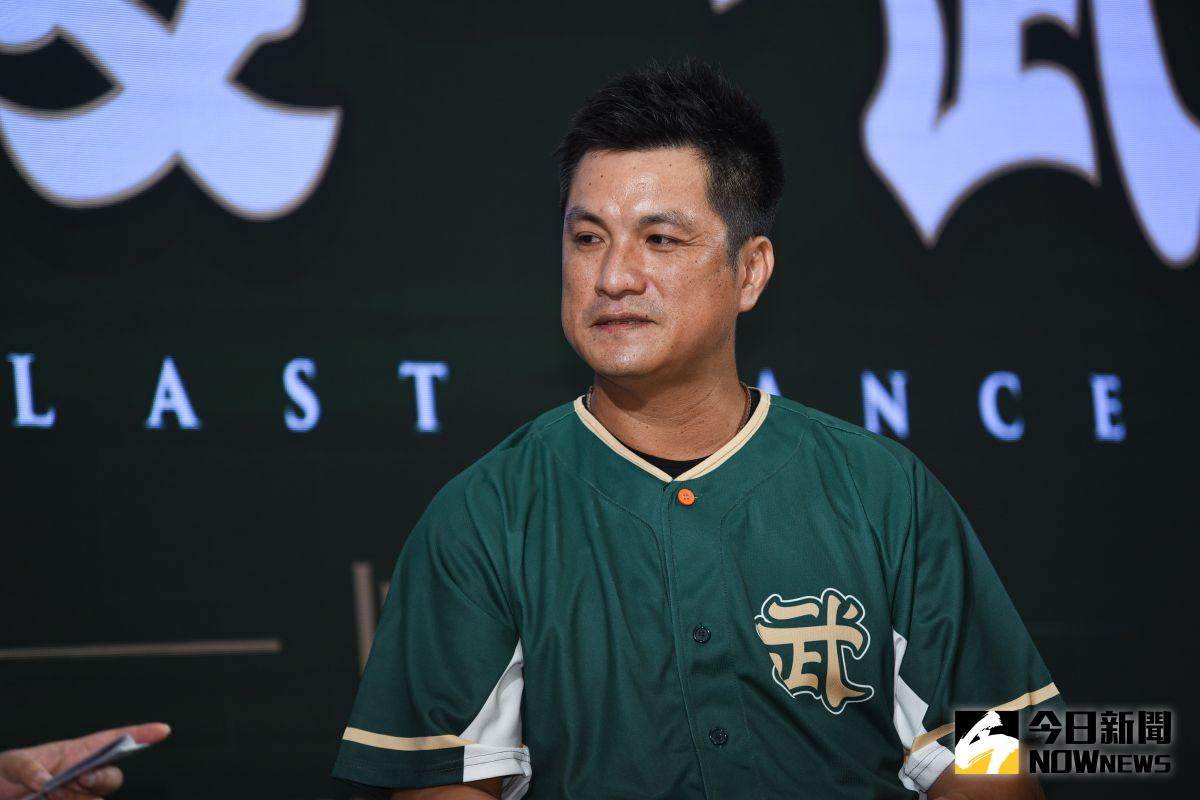 ▲統一獅潘武雄引退記者會。（圖／記者陳明安攝，2022.08.22）