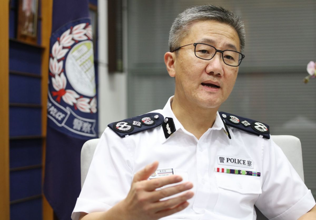 ▲香港警務處處長蕭澤頤對COVID-19（2019冠狀病毒疾病）病毒快速抗原測試呈陽性，正按照指引接受隔離。資料照。（圖／翻攝自文匯報）