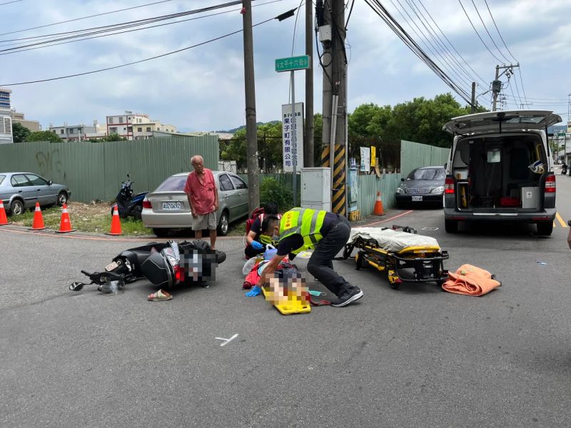 台中死亡車禍！小貨車先撞女騎士再衝紅豆餅攤　釀1死1傷
