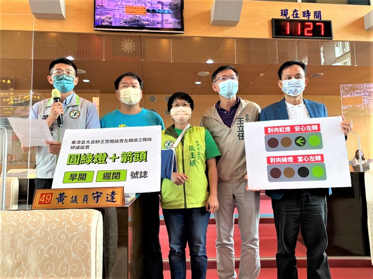 ▲議員黃守達指出，交通局應加強號誌觀念的宣導(圖／柳榮俊攝2022.8.23)