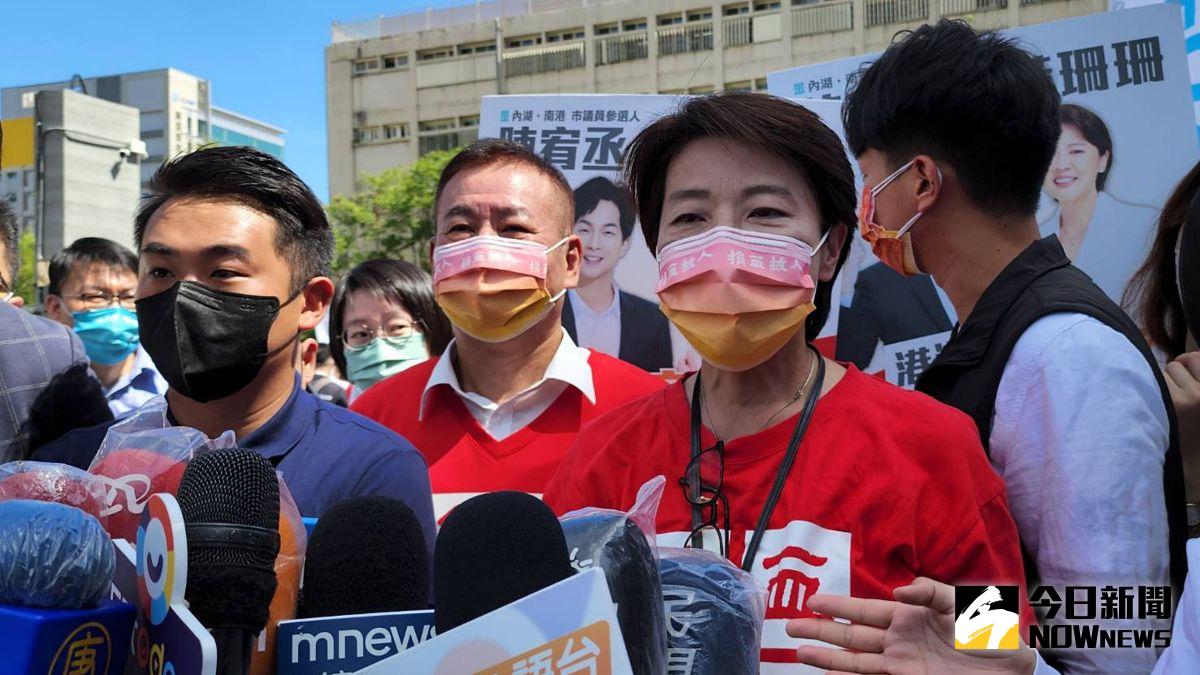 ▲台北市副市長黃珊珊表示，北市府原本編列了預算要買疫苗，但是是陳時中說中央已經買了，所以最後才會沒採購。（圖／記者丁上程攝，2022.08.24）