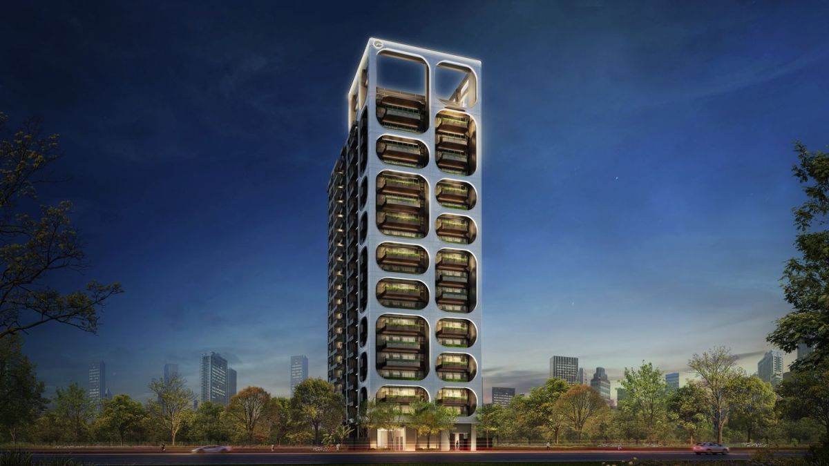 ▲遠雄PARK16以日本南青山時尚建築概念打造。（圖／建築外觀3D示意圖）