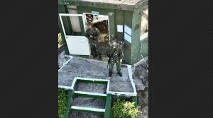 ▲微博近日瘋傳一張無人機所拍下的金門國軍崗哨照片。（圖／翻攝自微博）