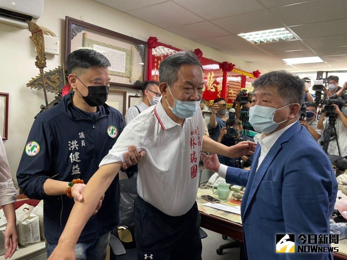 ▲陳時中拜會林瑞圖，雙方暢談士林北投願景。（圖／記者黃宣尹攝，2022.08.25）