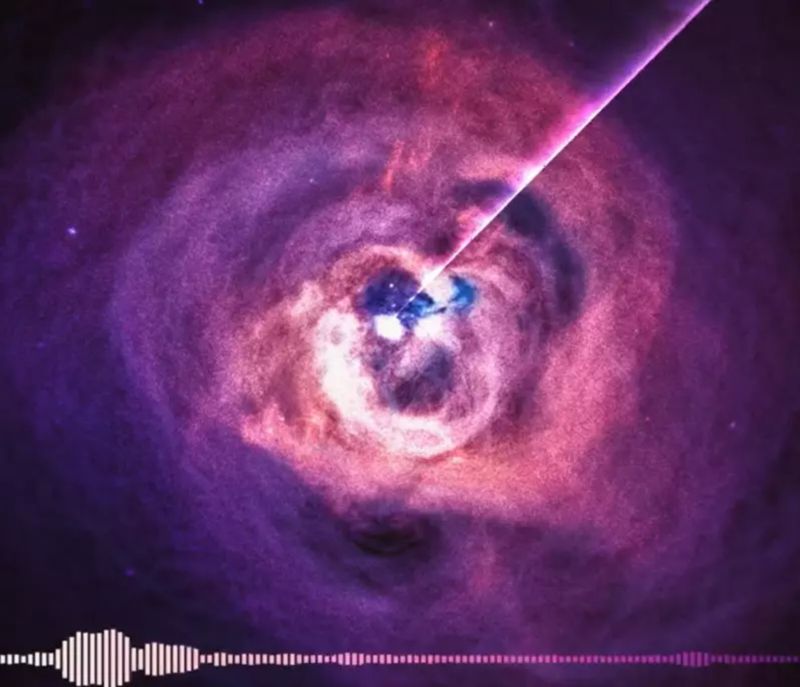 ▲美國NASA近日公布一段罕見的「黑洞之聲」，引起各國網友熱烈討論。（圖／擷取自推特）