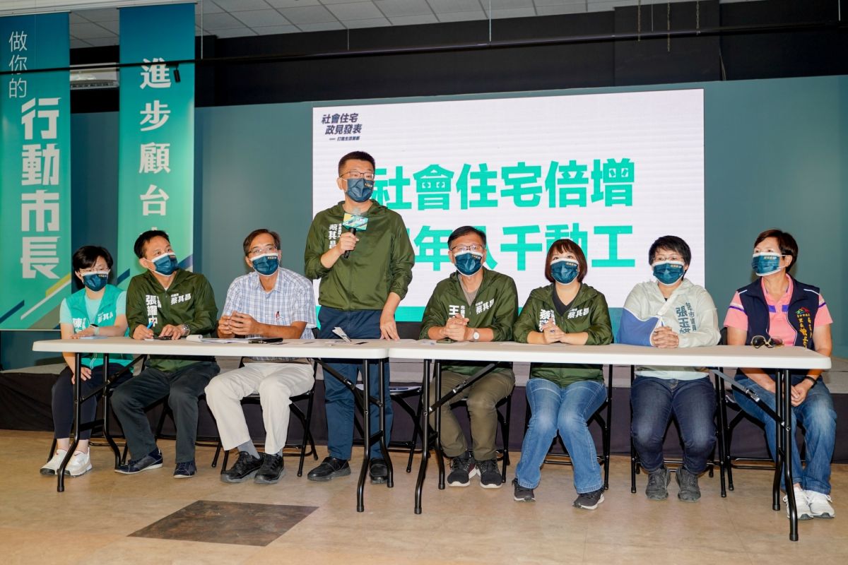 ▲蔡其昌今發表年輕人友善城市第2波政見，端出4年動工8千戶社宅等牛肉。（圖／蔡其昌辦公室提供，2022.08.25）
