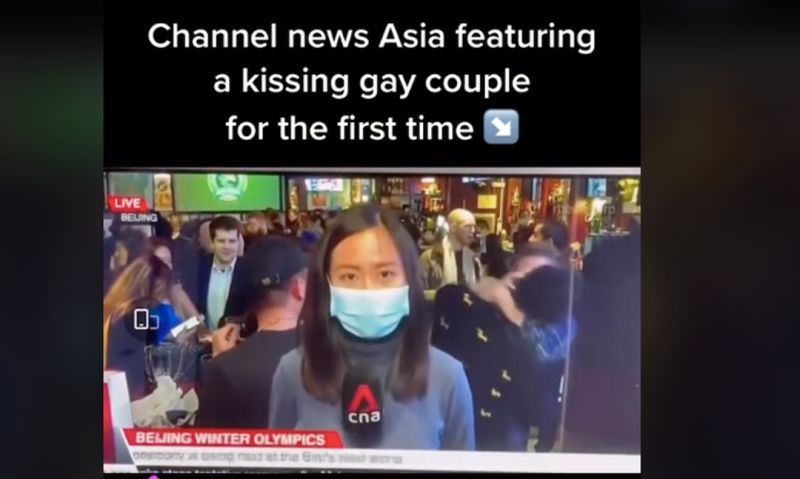 男男擁吻闖新聞直播　「同志題材」難登新加坡螢光幕

