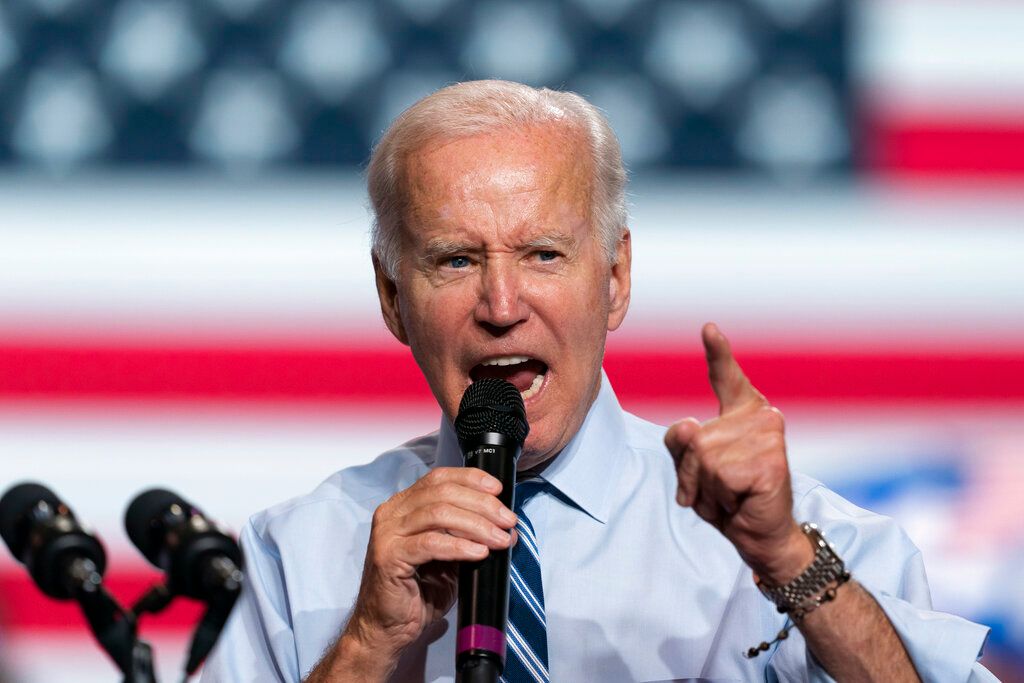 ▲美國總統拜登接受媒體專訪，再次表態若中國犯台將出兵協防。（圖／美聯社／達志影像）