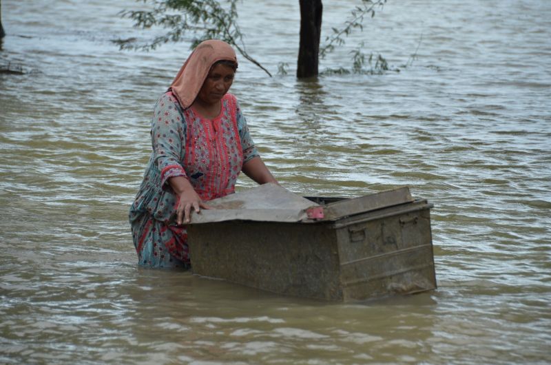 ▲巴基斯坦正在經歷近年最嚴重的洪災。（圖／美聯社／達志影像）