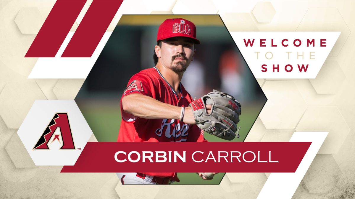 ▲台美混血Corbin Carroll升上響尾蛇大聯盟(圖片取自推特)