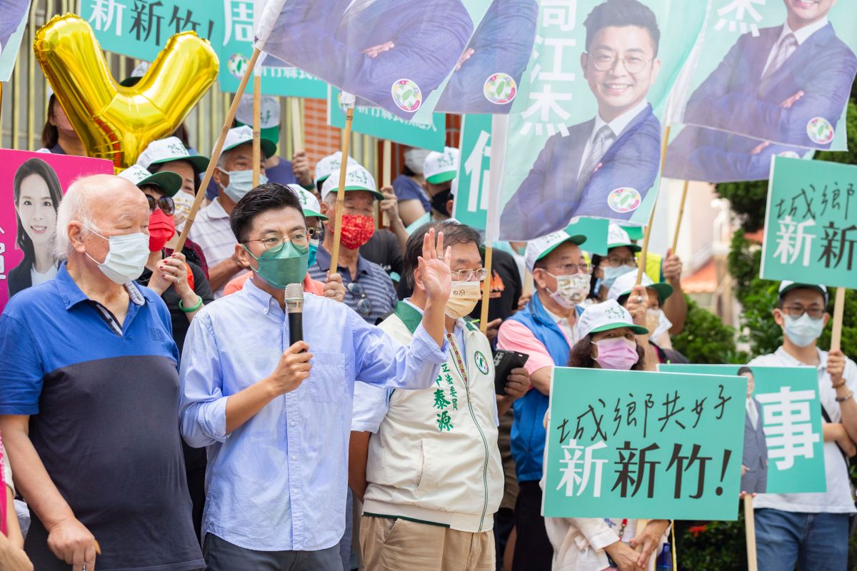 ▲周江杰登記參選新竹縣長。（圖／周江杰辦公室提供）