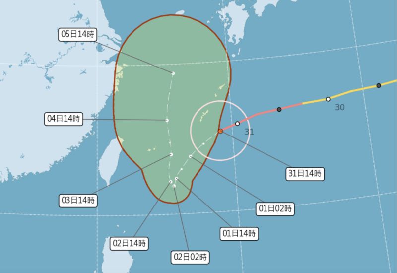 軒嵐諾變更強大！氣象局最快週五發海警　颱風假機率曝光
