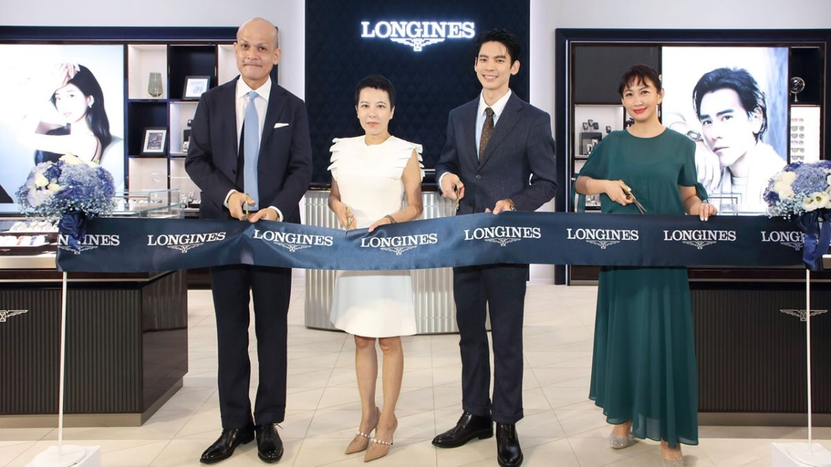 ▲台灣第一間導入全新品牌形象識別的Longines浪琴表名品店在高雄漢神巨蛋正式落成。（圖／漢神巨蛋提供）