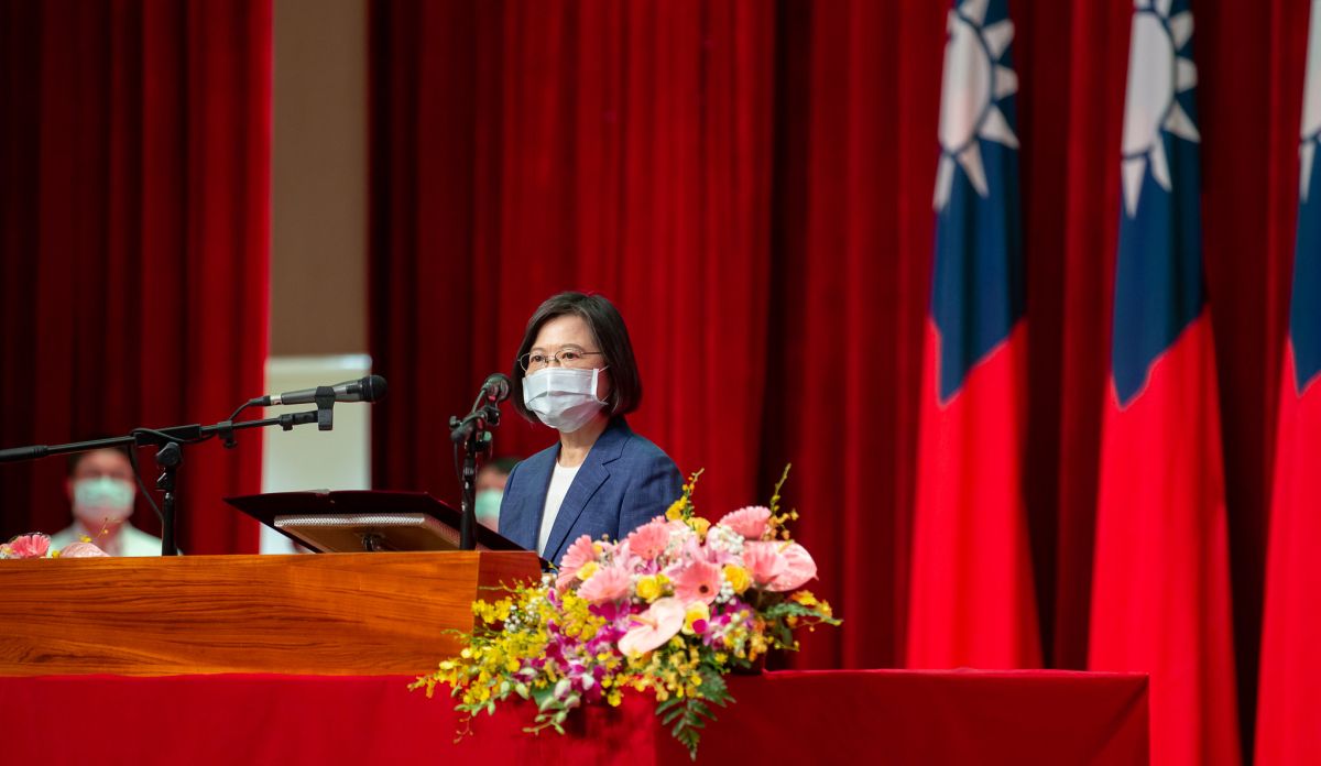 ▲蔡英文總統出席國防部軍人節表揚大會活動。（圖／總統府提供）