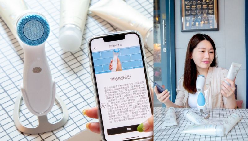 ▲充滿人性化的Nu Skin「LumiSpa iO智慧雙效潔顏機」連結上VERA App後,有如貼心小助理,為你打點日常基礎保養。(圖/NOWnews攝)