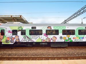 ▲環島之星Hello Kitty主題列車將在10/30卸下彩繪，易遊網推出「最後巡禮」活動，近百支行程超豐富。（圖／易遊網提供）