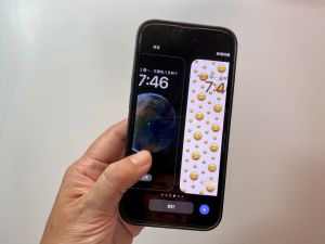 iOS 16桌面新功能。(圖/記者周淑萍攝) ▲iOS 16桌面新功能。(圖/記者周淑萍攝)