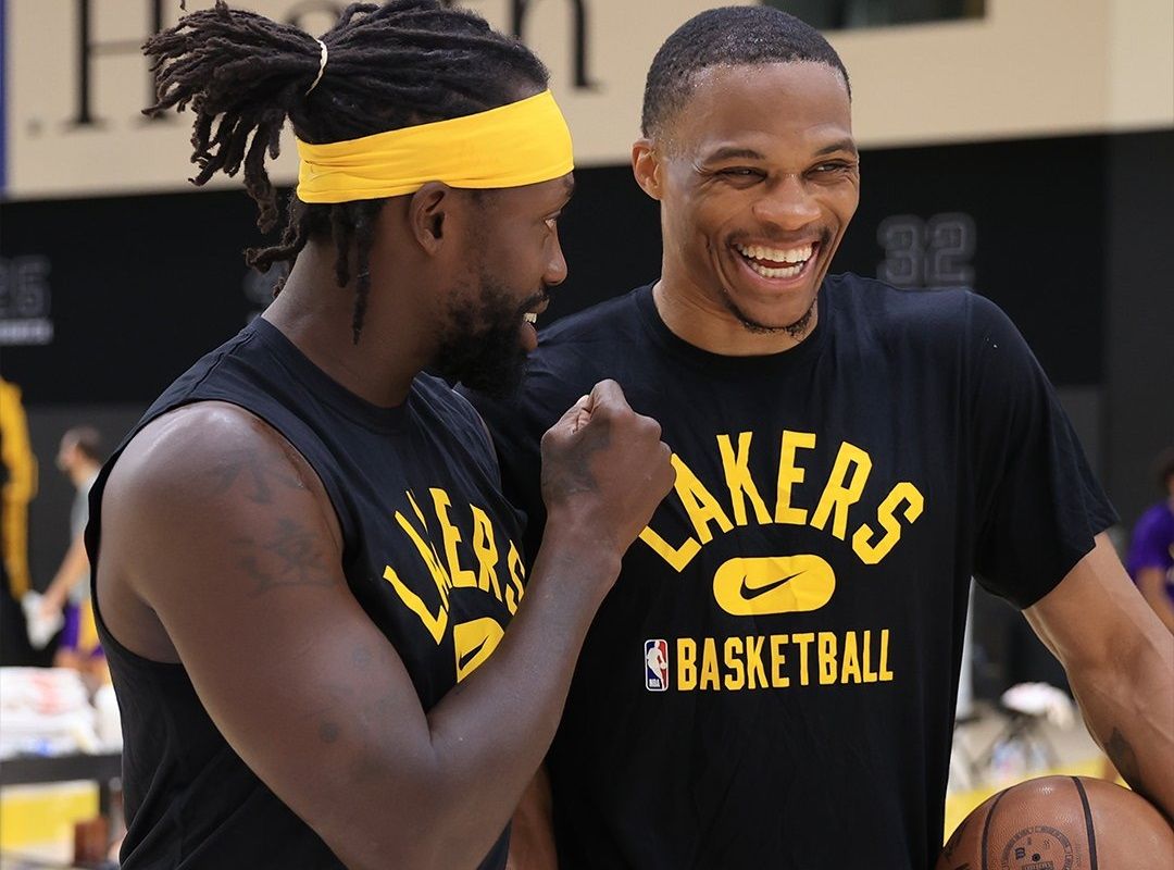 ▲Patrick Beverley和Russell Westbrook。（圖／取自洛杉磯湖人官方推特）