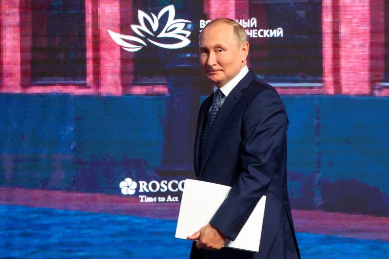 ▲俄羅斯總統蒲亭7日出席東方經濟論壇，並針對烏克蘭危機、歐洲能源短缺等議題再次發表談話。（圖／美聯社／達志影像）