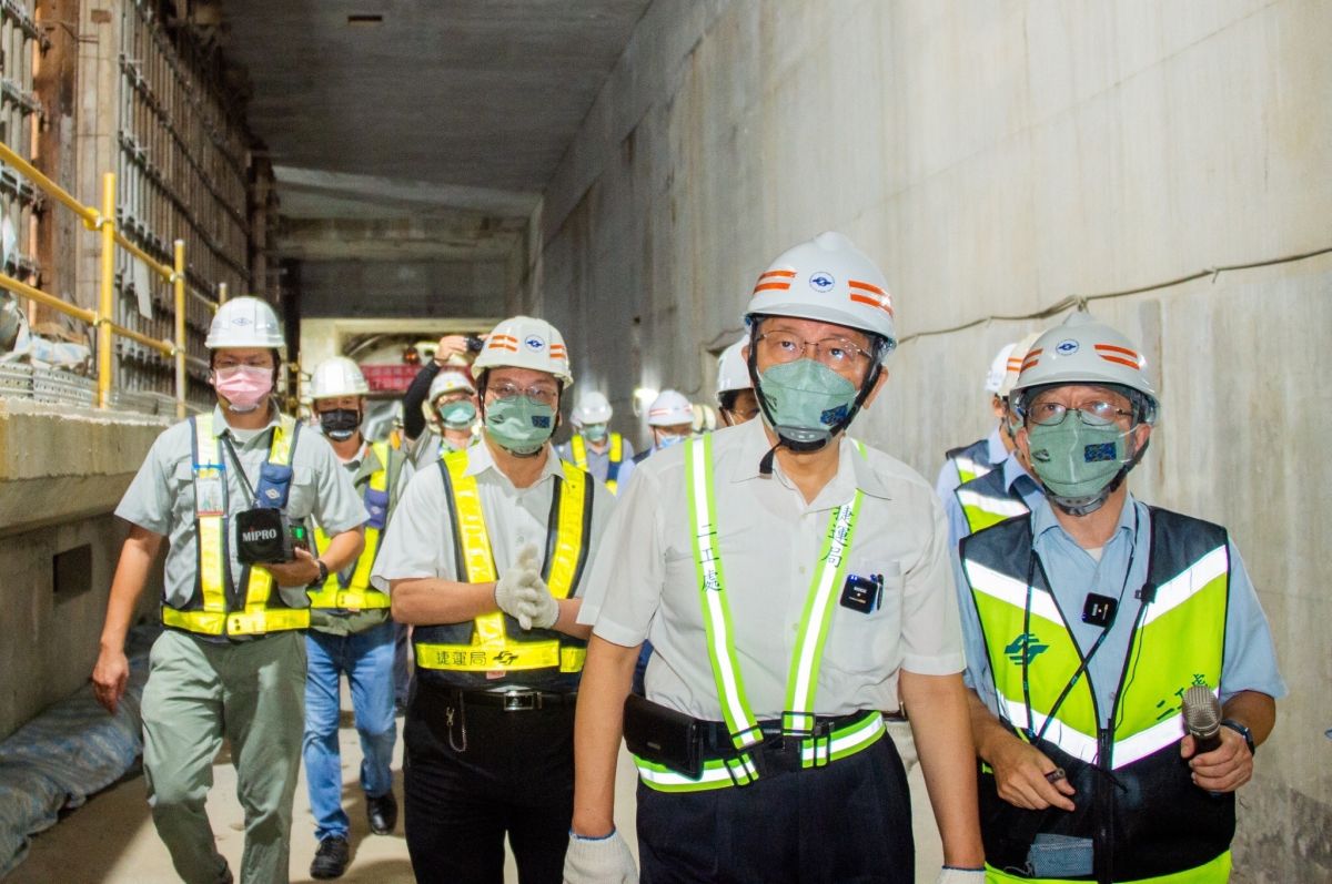 ▲台北市長柯文哲出席捷運萬大線隧道貫通典禮。（圖／北市府提供）