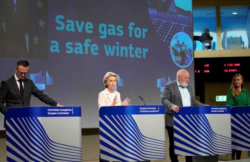 ▲歐盟能源部長會議對天然氣價格上限達成結論，將原方案275歐元/兆瓦時上限調整為180歐元，以壓低能源價格漲幅。資料照。（圖／美聯社／達志影像）