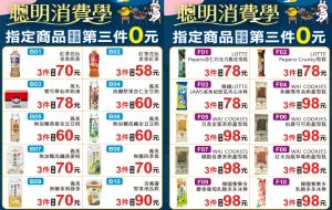 ▲9/11前百大商品同品牌同價位「第三件0元」,等於全面6.7折,其中不乏許多人氣品項。(圖/業者提供) ▲9/11前百大商品同品牌同價位「第三件0元」,等於全面6.7折,其中不乏許多人氣品項。(圖/業者提供)