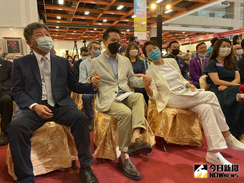 ▲何志偉讓黃珊珊與陳時中破冰,不過何強調,自己是支持陳時中的。(圖/記者黃宣尹攝,2022.09.09)