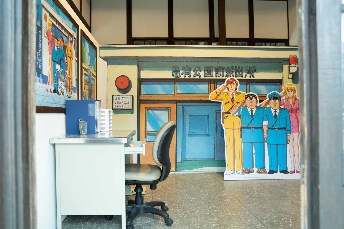 ▲七堵火車站內，經典重現《烏龍派出所》的劇中場景。（圖／取自基隆文化局粉絲專頁）