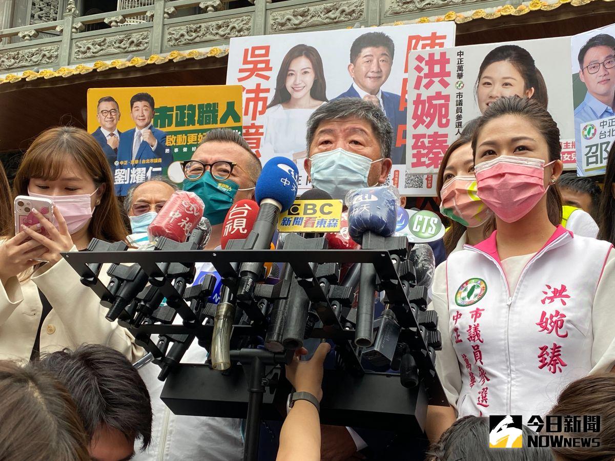 ▲自台北選戰開打以來，藍綠白三方角力之下，各陣營無不把「棄保」當成重要課題。圖為台北市長參選人陳時中。（圖／記者陳威叡攝，2022.09.12）