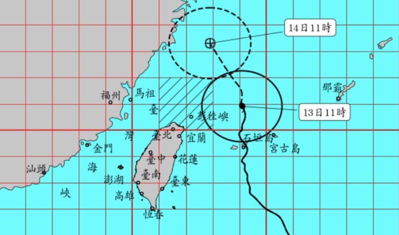▲梅花颱風持續遠離中，氣象局預計今日下半天就有機會解除海上颱風警報。（圖／翻攝中央氣象局官網）
