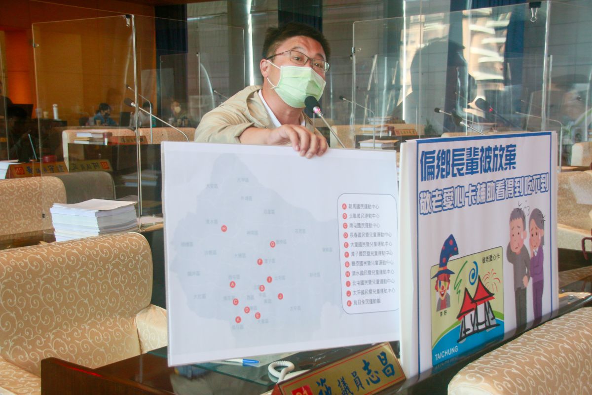 ▲議員施志昌質疑，「敬老愛心卡」補助偏鄉長輩看得到吃不到(圖／柳榮俊攝2022.9.13)