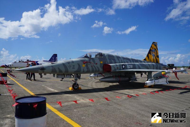 ▲虎斑迷彩F-5E戰機。(資料照 /記者呂炯昌攝)