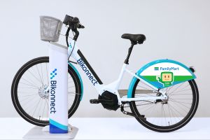 ▲全家將於彰化虎尾推出E-bike電動自行車租用測試店。（圖／業者提供）