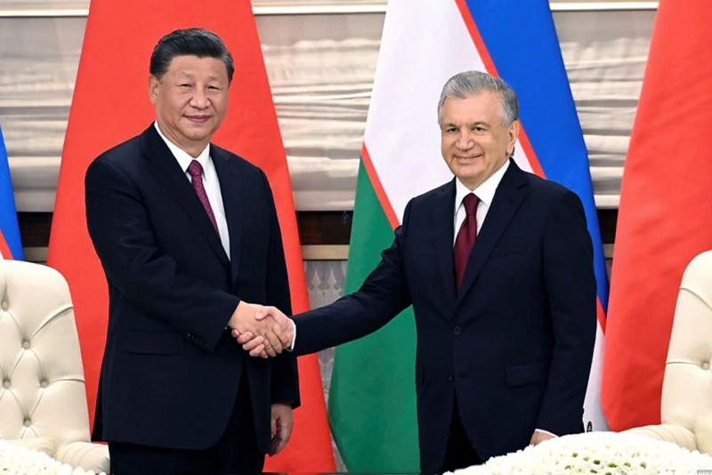 ▲中國國家主席習近平訪問烏茲別克，兩國發表聯合聲明，其中表示烏茲別克方面堅定奉行「一個中國」政策，並稱「台灣是中國領土不可分割的一部分」。（圖／美聯社／達志影像）