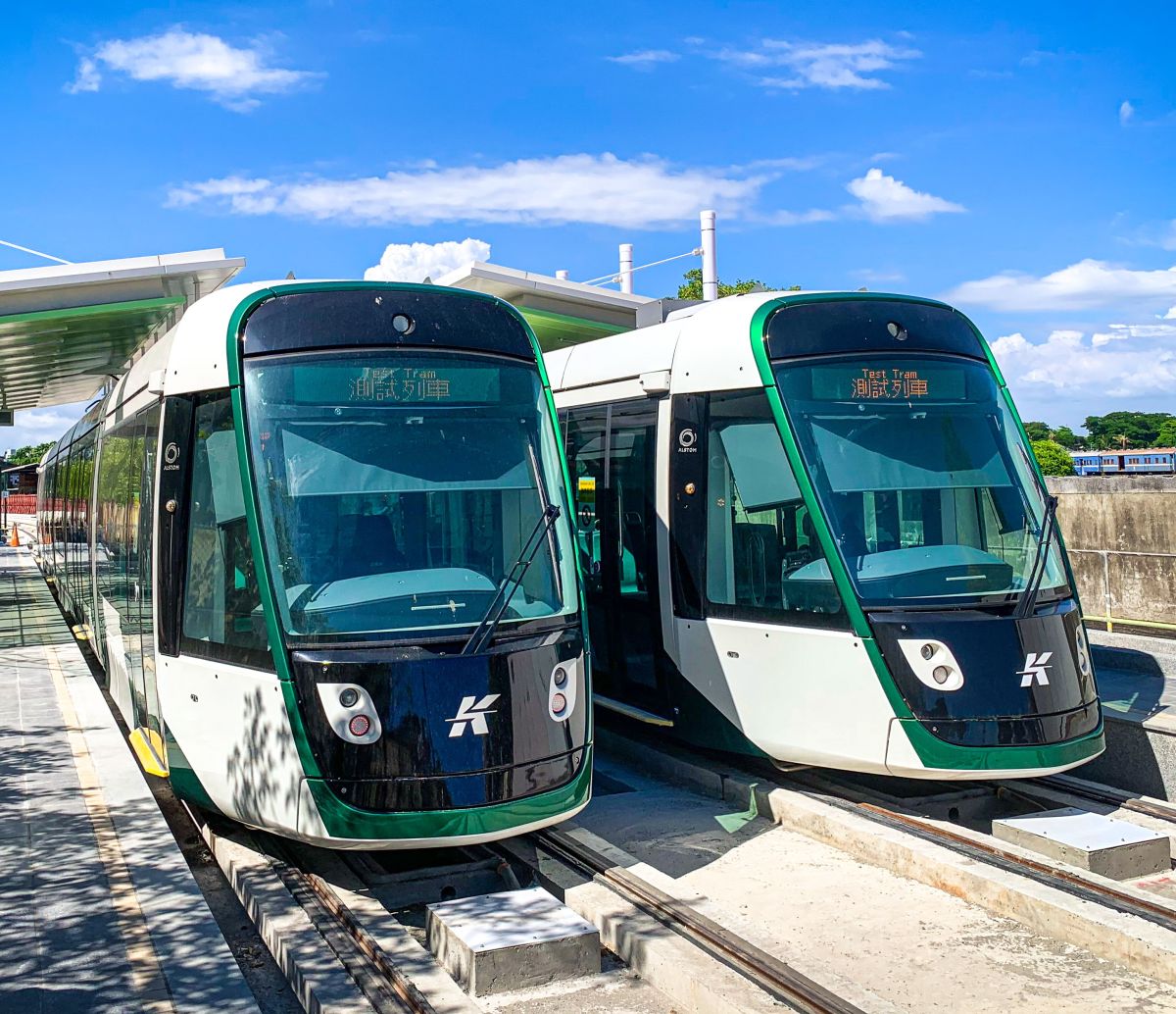 ▲中鋼公司承製的高雄輕軌列車。(圖／中鋼公司提供)