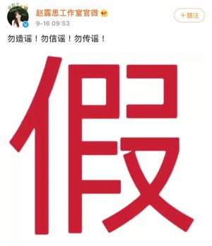 趙露思被爆出正在熱戀中,工作室第一時間也做出回應。(圖/翻攝自趙露思工作室微博) ▲趙露思被爆出正在熱戀中,工作室第一時間也做出回應。(圖/翻攝自趙露思工作室微博)