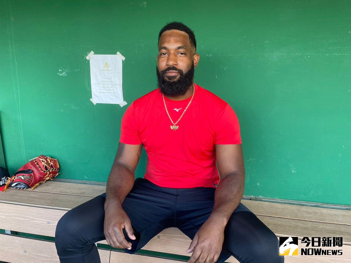 ▲味全龍洋砲谷德溫。（圖／吳政紘攝）