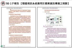 ▲農委會全文比對重複度高的計有6篇，紅色與紫色等標示處為與其他已發表資料重複，不同顏色為不同資料庫，綠色標示處為研究人員自行撰寫部分。（圖／農委會提供）