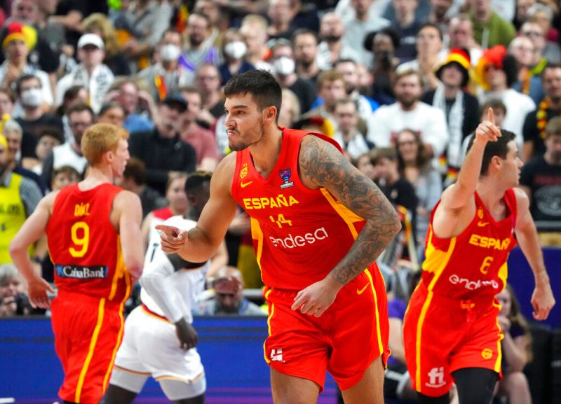 ▲西班牙國家隊在男籃歐錦賽打進四強。（圖／美聯社／達志影像）