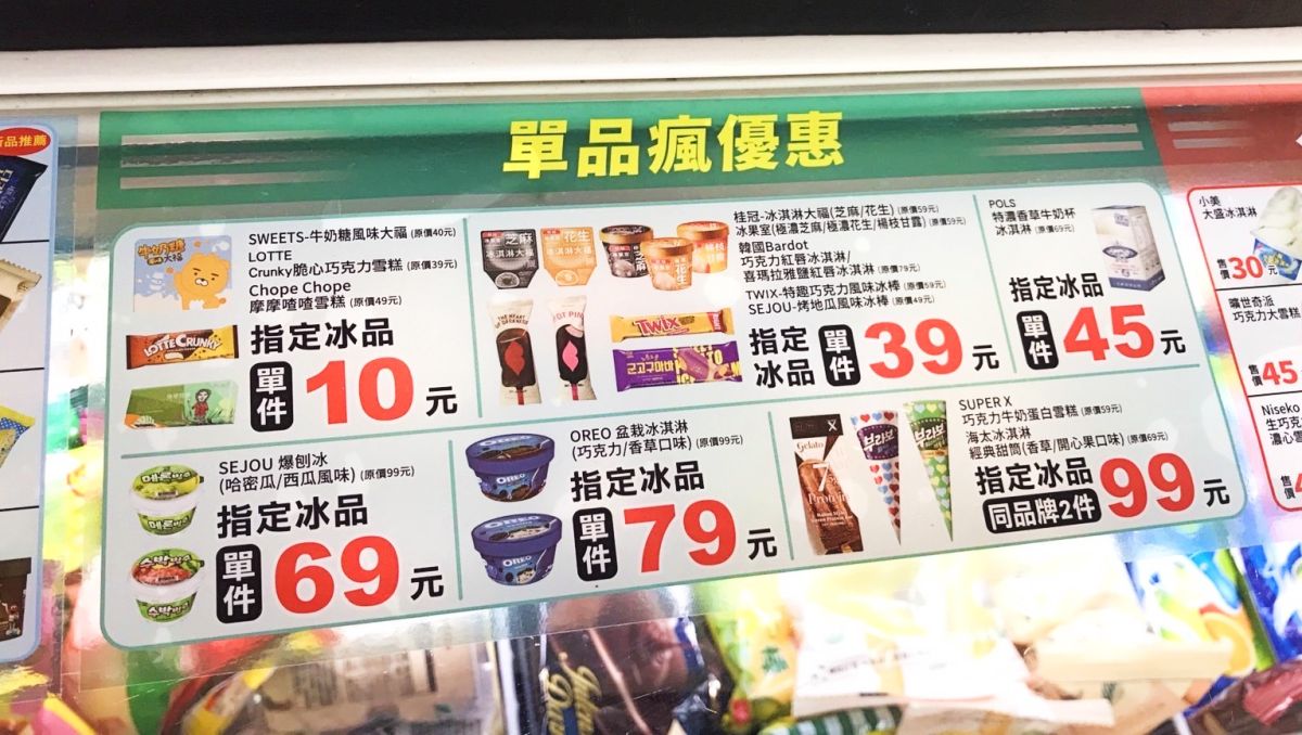 ▲全家超商出清冰品，萊恩牛奶糖大福、摩摩喳喳雪糕都只要10元。（圖／記者黃韻文攝）