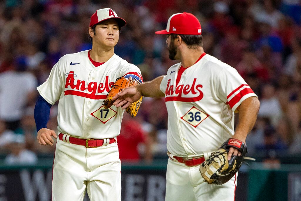 ▲天使隊二刀流好手大谷翔平(左)。（圖／美聯社／達志影像）