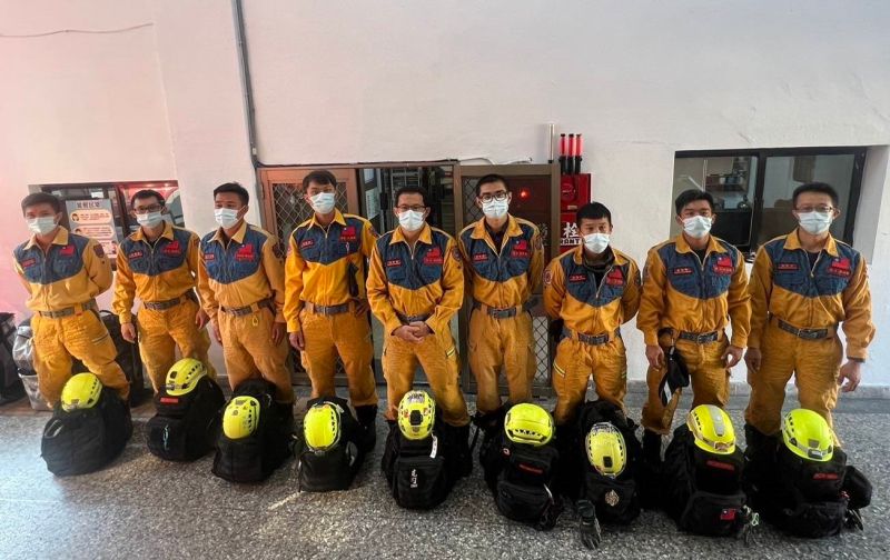 ▲台中市救難人員在消防局集合，準備前往花蓮支援。（圖／台中市政府提供，2022.09.18）