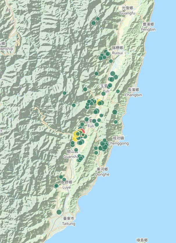 ▲鄭明典分享最近100次的地震紀錄。（圖／翻攝自鄭明典臉書）