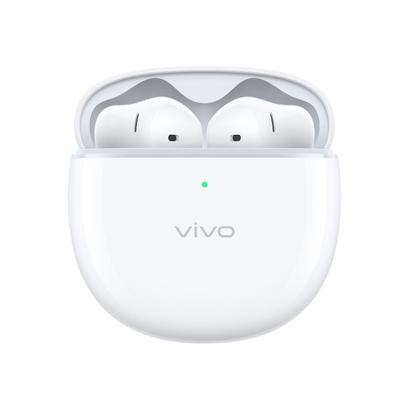 ▲vivo TWS Air真無線藍牙耳機採用半入耳式設計,搭載雙麥AI通話降噪,最高降噪可達45%,售價1,990元,即日起開賣。(圖/官方提供)