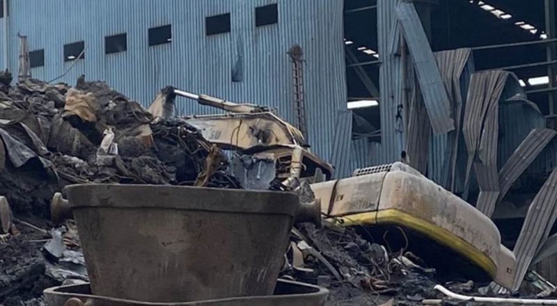 ▲高雄海光煉鋼廠驚傳爆炸，1人當場遭活活燒死（圖／翻攝畫面）