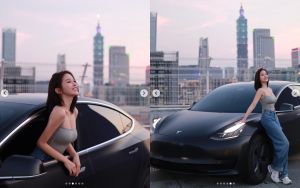 ▲蔡瑞雪今(20)日首度公開自己在24歲買的「一台特斯拉」。(圖/翻攝自蔡瑞雪IG) ▲蔡瑞雪今(20)日首度公開自己在24歲買的「一台特斯拉」。(圖/翻攝自蔡瑞雪IG)