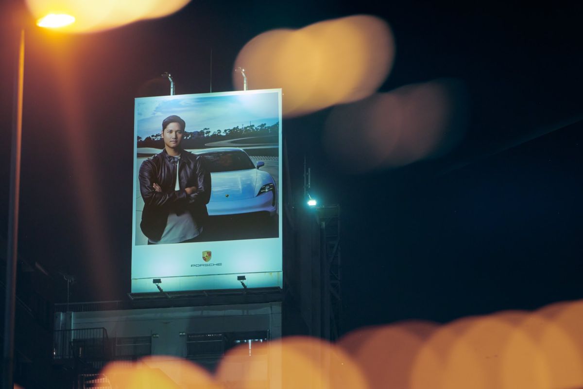 ▲大谷翔平廣告。（日本保時捷推特）