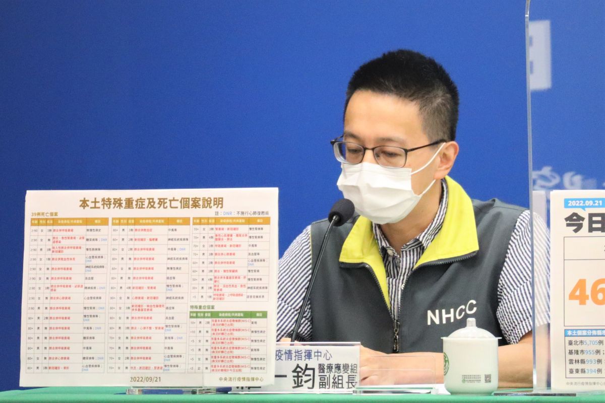 ▲指揮中心說明最新死亡個案。（圖／指揮中心）