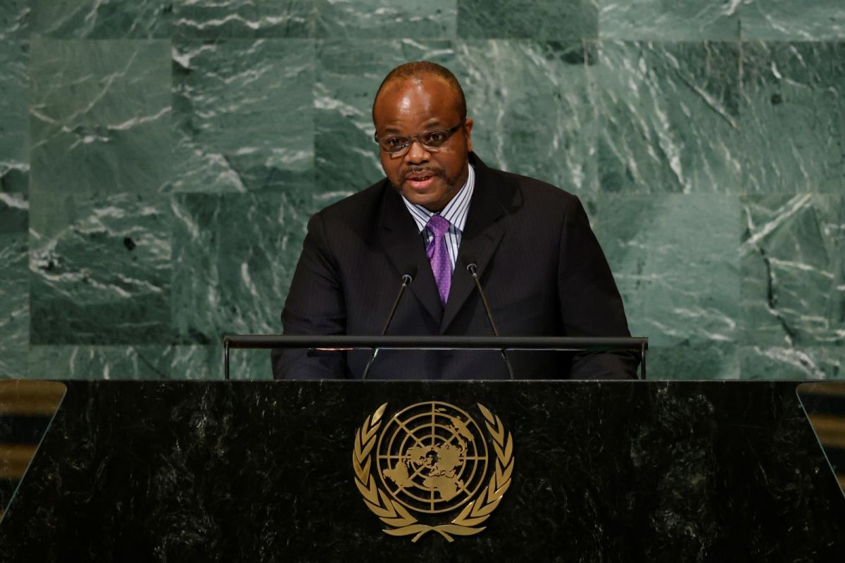 ▲第77屆聯合國大會總辯論邁入第2天，友邦史瓦帝尼、帛琉接力發聲，敦促聯合國體系接納台灣。圖為史瓦帝尼國王恩史瓦帝三世。（圖／美聯社／達志影像）